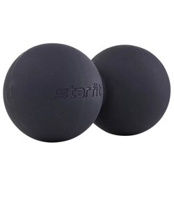 Мяч для МФР Star Fit RB-106, 6 см, силикагель, двойной, черный