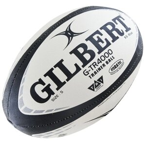 Мяч для регби р. 5 Gilbert G-TR4000 бело-черно-серый