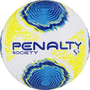 Мяч футбольный Penalty Bola Society S11 R2 XXII, 5213261090-U, р. 5, PU, термосшивка, бел-желто-голуб