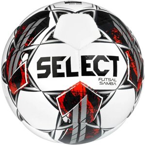 Мяч футзальный Select Futsal Samba v22 1063460009, р. 4, FIFA Basic, 32п, ТПУ, руч. сш, бел-кр-черн