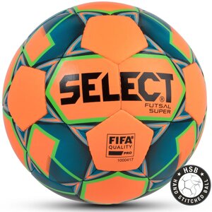 Мяч футзальный Select Futsal Super FIFA, 3613446662, р. 4, FIFA Pro, ПУ, руч. сш, оранж.