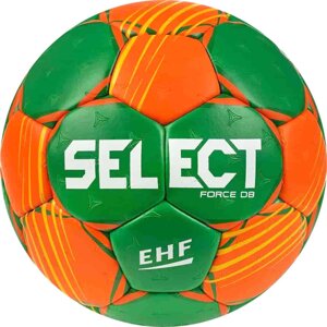 Мяч гандбольный Select FORCE DB V22, 1622858446, Senior (р. 3), EHF Appr, ПУ, гибр. сш., оранжево-зеленый