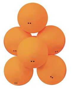 Мячи для настольного тенниса Atemi 2*пластик, 40+оранж., 6 шт., ATB201