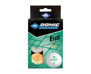 Мячики для настольного тенниса Donic Elite 1* 40+6 штук 608511 белый + оранжевый