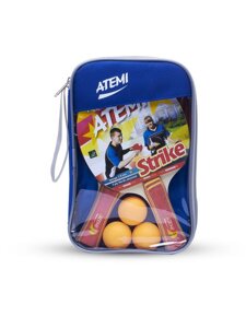 Набор для настольного тенниса Atemi Strike (2ракетки+чехол+3 мяча)