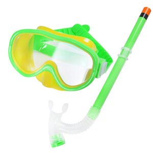 Набор для плавания маска+трубка Sportex E33114-2 зеленый, ПВХ)