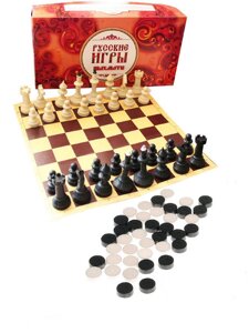 Набор Русские игры ( шахматы, шашки) 03-006