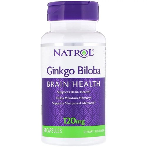 NATROL Добавка биологически активная к пище Натрол гинкго билоба / Ginkgo Biloba 120 мг 60 капсул
