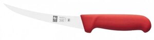 Нож обвалочный 150/290мм изогнутый (гибкое лезвие) красный Poly Icel 24400.3857000.150