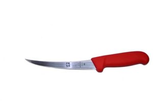 Нож обвалочный 150/290мм изогнутый полугибкое лезвие красный SAFE Icel | 28400.3856000.150