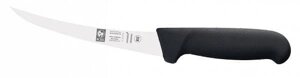 Нож обвалочный 150/290мм изогнутый узкое жесткое лезвие черный SAFE Icel | 28100.3855000.150