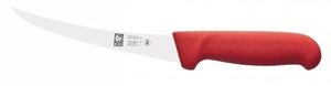 Нож обвалочный 150/290мм изогнутый узкое жесткое лезвие красный Poly Icel | 24400.3855000.150