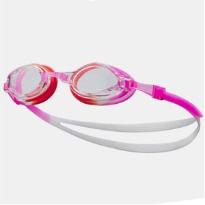 Очки для плавания детские Nike Chrome Youth, NESSD128670, прозрачные линзы, регул .пер., красн-роз оправа
