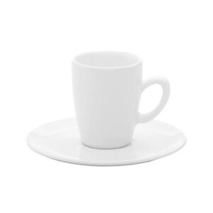 Пара кофейная Oxford E07V/E06W-9001 (чашка высокая 75мл и блюдце 12см)
