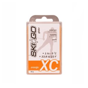 Парафин углеводородный Skigo XC Glider Orange (для мелкозерн. снега)1°С -5°С) 60 г.