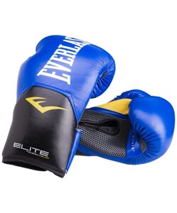 Перчатки боксерские Everlast Elite ProStyle P00001205, 14oz, к/з, синий