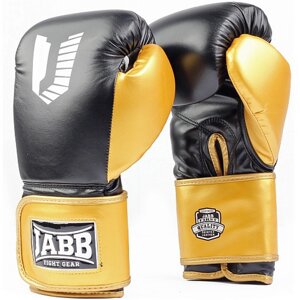 Перчатки боксерские (иск. кожа) 12ун Jabb JE-4081/US Ring черный\золото
