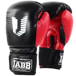 Перчатки боксерские (иск. кожа) 8ун Jabb JE-4056/Eu 56 черный\красный