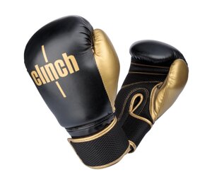 Перчатки боксерские вес 8 унций Clinch Aero C135 черно-золотой