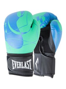 Перчатки тренировочные 12oz Everlast Spark P00002803 синий\зеленый
