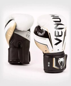 Перчатки Venum Elite Evo 04260-226-12oz белый\золотой
