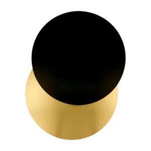 Подложка кондитерская двусторонняя, d 32 см, золотая/черная, картон, 100 шт Garcia De Pou | 147.33