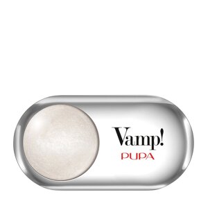 PUPA Тени запеченные сияющие, 401 белоснежный / VAMP! WET&DRY 1 гр