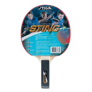 Ракетка для настольного тенниса Stiga Sting 183637, для начин., накладка 1,5 мм ITTF, прямая ручка