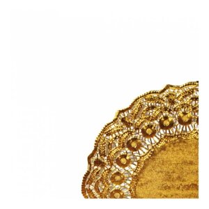 Салфетка ажурная золотая d 12 см, металлизированная целлюлоза, 100 шт Garcia De Pou | 305.03
