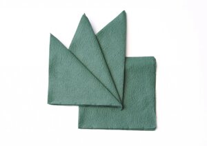 Салфетки бумажные Resto 330х330мм зеленые (300шт)
