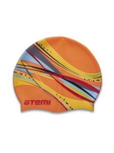 Шапочка для плавания Atemi PSC303 оранжевая (графика) детская