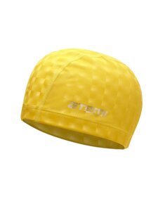 Шапочка для плавания Atemi тканевая с ПУ покрытием, 3D PU 140 желтый
