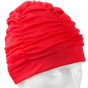Шапочка для плавания текстильная (лайкра) (красная) Sportex E36889-3