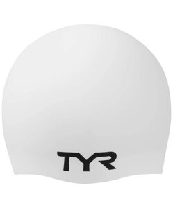 Шапочка для плавания TYR Wrinkle Free Silicone Cap LCS\100 белый