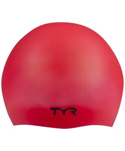 Шапочка для плавания TYR Wrinkle Free Silicone Cap, силикон, LCS\610 красный