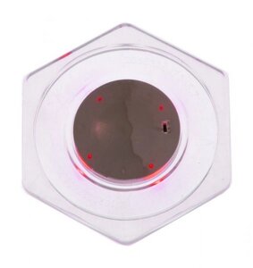 Шайба для аэрохоккея Atomic Top Shelf прозрачная шестигранная, красный светодиод d=74 mm