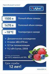 Шкаф морозильный Abat ШХн-1,4 краш. (71000002409)