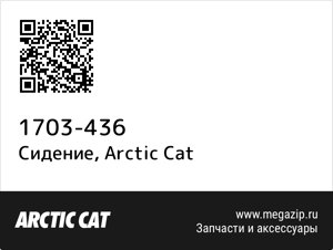 Сидение Arctic Cat 1703-436