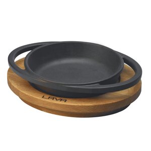 Сковорода для подачи на дерев. подст. 12 см круглая чугун Lava | LV ECO Y STV 12 K4