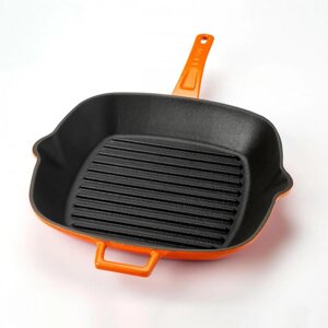Сковорода-гриль 26х26 см чугун оранжевая Lava | LV P GT 2626 K0 O