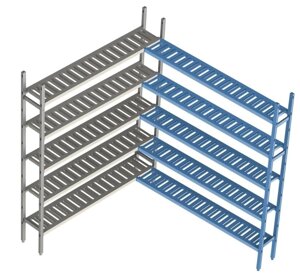 Стеллаж модульный Polair Load. Me Poly 18AL. 5PP40.15C, доп. угловой