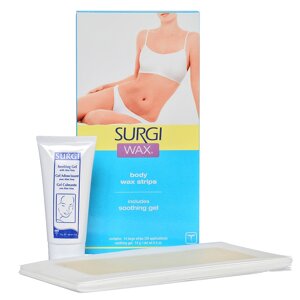 SURGI Набор для удаления волос на теле (полоски с воском + крем) / Honey Body Wax Strips