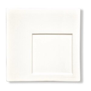 Тарелка 21х21см квадратная смещенное дно белая фарфор P. L. Proff Cuisine | LH507-21