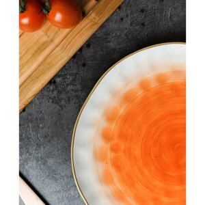 Тарелка d 27см оранжевая фарфор "The Sun Eco" P. L. Proff Cuisine | 170624