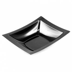 Тарелка глубокая 400 мл, 19,5х16,2 см черный пластик, уп/10 шт Garcia De Pou | 214.48