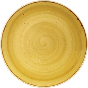 Тарелка мелкая 26см без борта Churchill Stonecast цвет Mustard Seed Yellow SMSSEV101