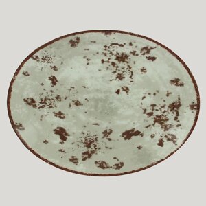 Тарелка Peppery овальная плоская 36х27см серый RAK Porcelain | NNOP36PGY