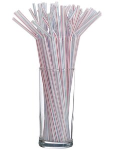 Трубочки со сгибом полосатые Resto 240мм (1000шт)