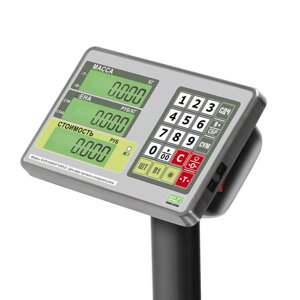 Весы торговые напольные M-ER 335 ACP-150.20 "TURTLE" расчет стоимости LCD