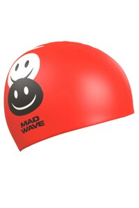 Юниорская силиконовая шапочка Mad Wave Emoji M0573 08 0 05W красный